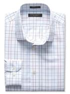 Banana Republic Mens Grant Fit Open Check Non Iron Shirt Size L Tall - Modern Red
