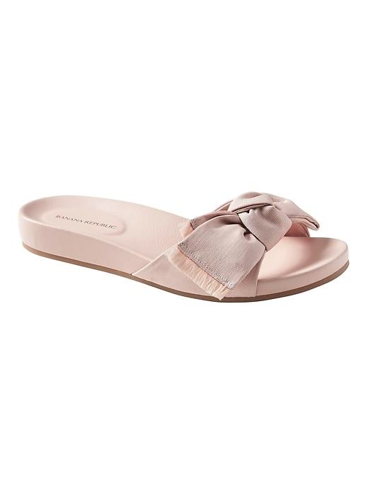 Banana Republic Womens Grosgrain Bow Slide Peachy Pink Size 7