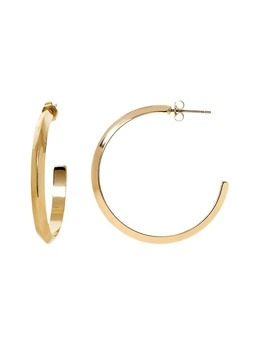 Banana Republic Knife Edge Hoop Earrings