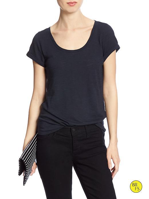 Banana Republic Factory Back Seam Tee Size L - True Navy