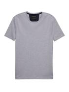 Banana Republic Mens Luxury-touch Mini Stripe Crew-neck T-shirt Gray Mini Stripe Size L