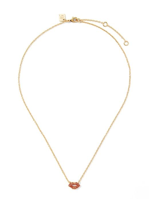 Banana Republic Lips Pav Pendant Necklace