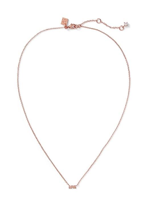 Banana Republic Womens Love Pendant Necklace Rose Gold Size One Size
