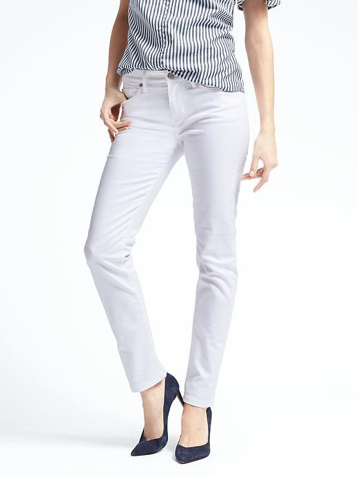 Banana Republic Womens Petite Slim-straight Stain-resistant Jean Lily Size 30