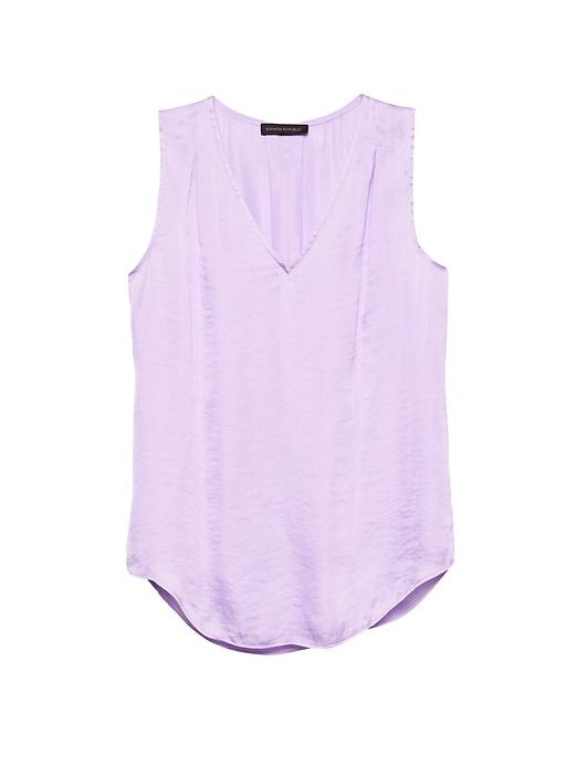 Banana Republic Womens Pleated Drapey Tank Lilac Size L