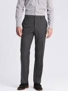 Banana Republic Mens Classic Fit Solid Wool Trouser Size 40w 34l - Mid Gray