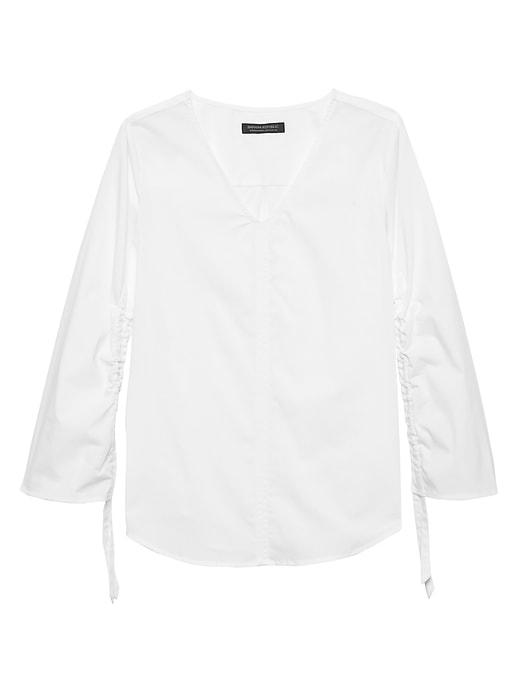 Banana Republic Japan Exclusive Poplin Ruched-sleeve Top