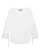 Banana Republic Japan Exclusive Poplin Ruched-sleeve Top
