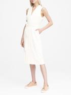 Banana Republic Womens Petite Trench Dress White Size 0