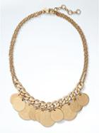 Banana Republic Gold Coin Statement Necklace - Gold