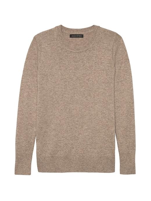Banana Republic Womens Italian Merino-blend Crew-neck Sweater Natural Size Xs