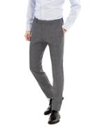 Banana Republic Mens Modern Slim Gray Plaid Wool Suit Trouser Size 30w 30l - Gray Texture