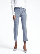 Banana Republic Womens Avery Fit Heather Blue Crop - Medium Blue Heather