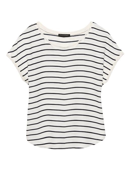 Banana Republic Stripe Picot-trim Top