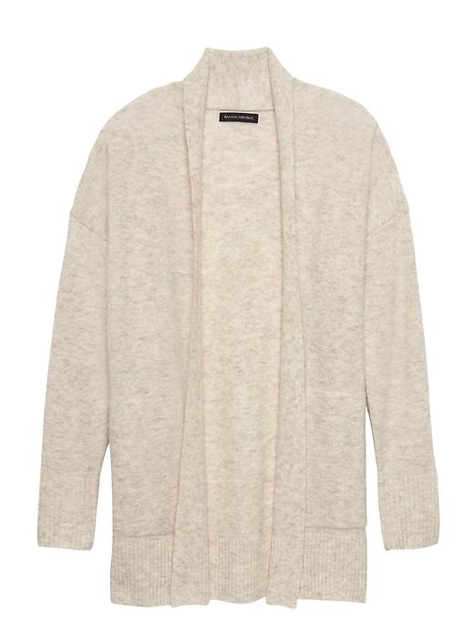 Banana Republic Womens Aire Long Open Cardigan Cottontail Beige Size Xs
