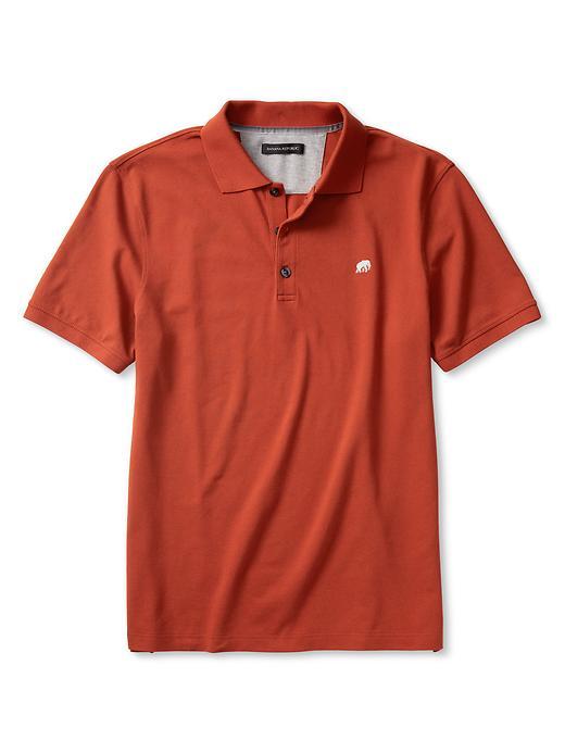 Banana Republic Signature Pique Polo Size L Tall - Dark Saffron