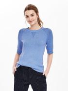 Banana Republic Womens Sequined Elbow Sleeve Pullover Size L - Blue Dusk
