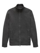 Banana Republic Mens Supima Cotton Sweater Jacket Dark Charcoal Gray Size Xl