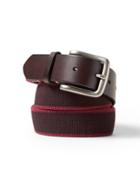 Banana Republic Mens Stretch-web Buckle Belt Mountain Red Size 44