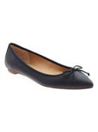 Banana Republic Womens Pointed-toe Robin Ballet Flat Navy Textured Leather Size 11