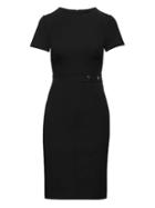 Banana Republic Womens Petite Side-button Bi-stretch Sheath Dress Black Size 0