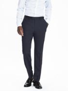 Banana Republic Mens Standard Solid Wool Trouser Size 30w 32l - Navy