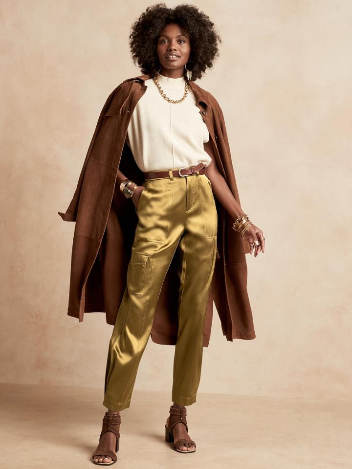 Petite Allure Silk Cargo Pant