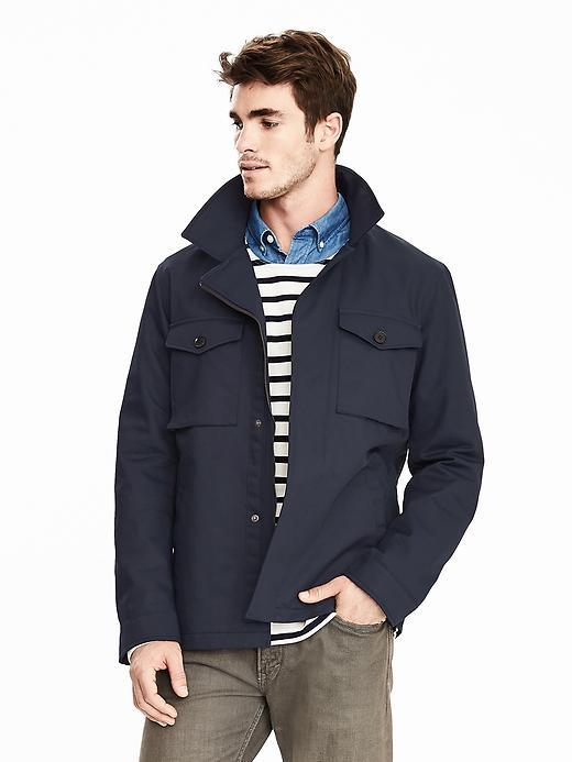 Banana Republic Mens Military Field Jacket Size Xl - Navy