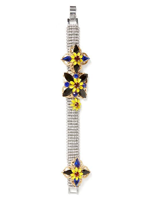 Banana Republic Floral Line Bracelet Size One Size - Multi