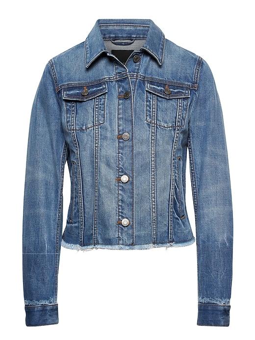 Banana Republic Petite Cropped Denim Jacket