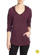 Banana Republic Factory Draped Pullover Hoodie - Purple Fig