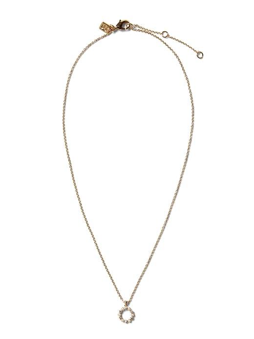 Banana Republic Womens Pearl Circle Pendant Necklace Gold Size One Size