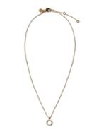 Banana Republic Womens Pearl Circle Pendant Necklace Gold Size One Size