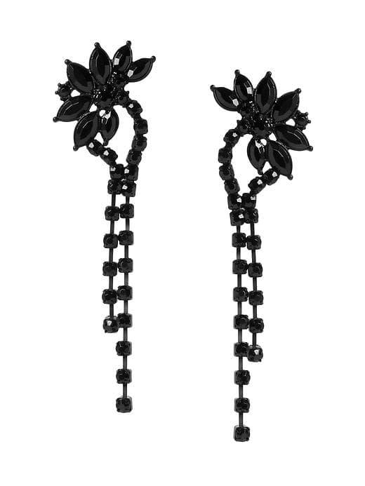 Banana Republic Womens Jet Drop Earring - Black