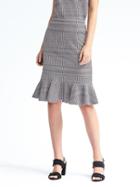 Banana Republic Womens Jacquard Knit Flounce Skirt - Navy Combo