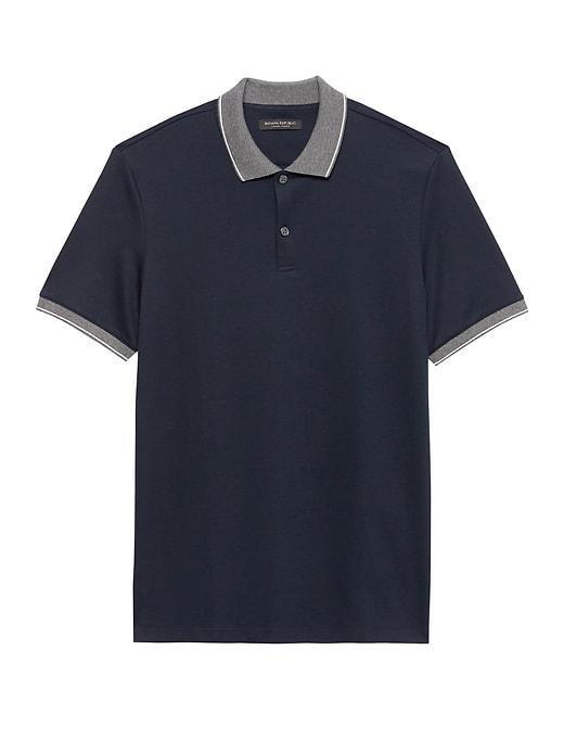 Banana Republic Mens Luxury-touch Polo Shirt Navy Size Xxl