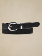 Haircalf Leather Skinny Belt