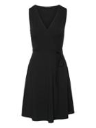 Banana Republic Womens Soft Ponte Wrap Dress Black Size 8