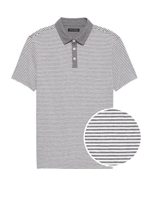 Banana Republic Slim Luxury-touch Performance Contrast-collar Polo