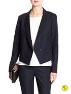 Banana Republic Factory Colorblock Tuxedo Blazer Size 0 - True Navy