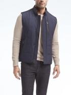 Banana Republic Mens Quilted Vest - Navy
