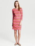 Banana Republic Striped Ponte Dress - Pink