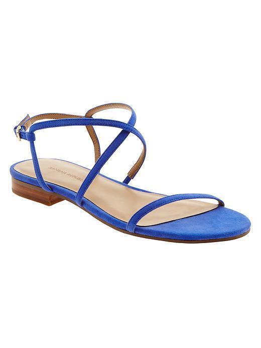 Banana Republic Talia Leather Sandal Size 10 - Harbor Blue