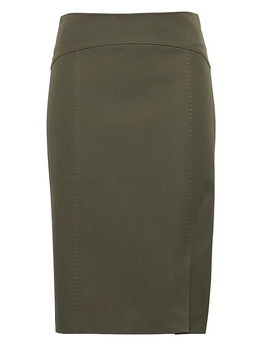 Banana Republic Womens Bi-stretch Paneled Pencil Skirt Olive Size 0