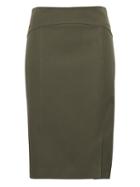 Banana Republic Womens Bi-stretch Paneled Pencil Skirt Olive Size 0