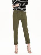 Banana Republic Boyfriend Chino Crop Size 0 Petite - Iguana Green