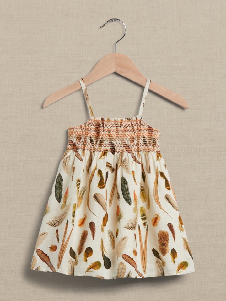 Linen Smocked Dress For Baby + Toddler