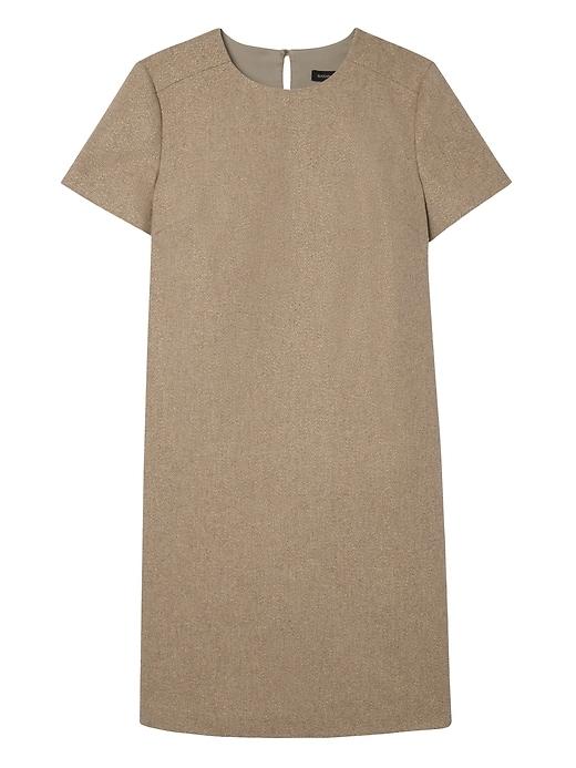 Banana Republic Womens Shine Wool-blend Shift Camel Size S