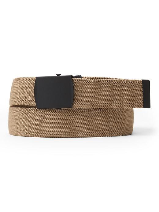 Banana Republic Solid Stretch-web Plaque Buckle Belt