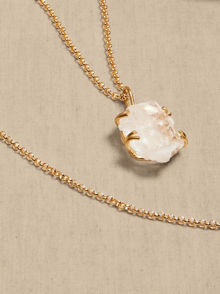 Anatolia Long Crystal Pendant Necklace | Aureus + Argent